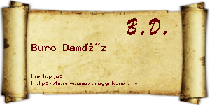 Buro Damáz névjegykártya